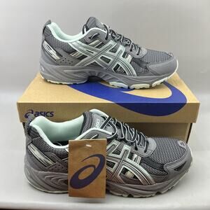 ASICS Gel Venture 5 Trail Running Shoes Women's 9.5 Gray Green Comfort Sneakers